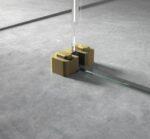 Brushed Brass Wetroom Screen Support Foot - Image 2