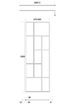 Hudson Reed 700mm Abstract Frame Wetroom Screen - Image 3
