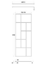 760mm Abstract Frame Wetroom Screen - Image 3
