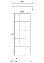800mm Abstract Frame Wetroom Screen - Image 3
