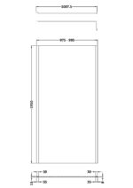 Hudson Reed 1000mm Outer Framed Wetroom Screen with Support Bar - Image 2