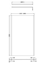 1100mm Outer Framed Wetroom Screen with Support Bar - Image 2