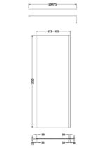 700mm Outer Framed Wetroom Screen with Support Bar - Image 2