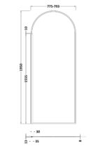 Hudson Reed 800mm Arched Wetroom Screen - Image 3