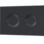 Round Dual Flush Push Button Black