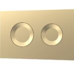 Round Dual Flush Push Button Brass