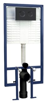 Nuie Dual Flush Concealed Cistern Frame Round Plate