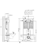 Dual Flush Concealed Cistern Frame Square Plate - Image 3