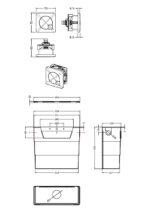 Universal Access Cistern & Brushed Brass Square Flush Plate - Image 2