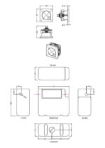 Universal Access Cistern & Black Square Flush Plate - Image 2